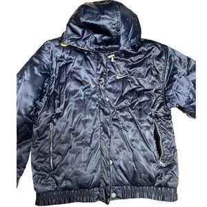 Nike Men’s Puffer Navy Blue Bomber Jacket, Small